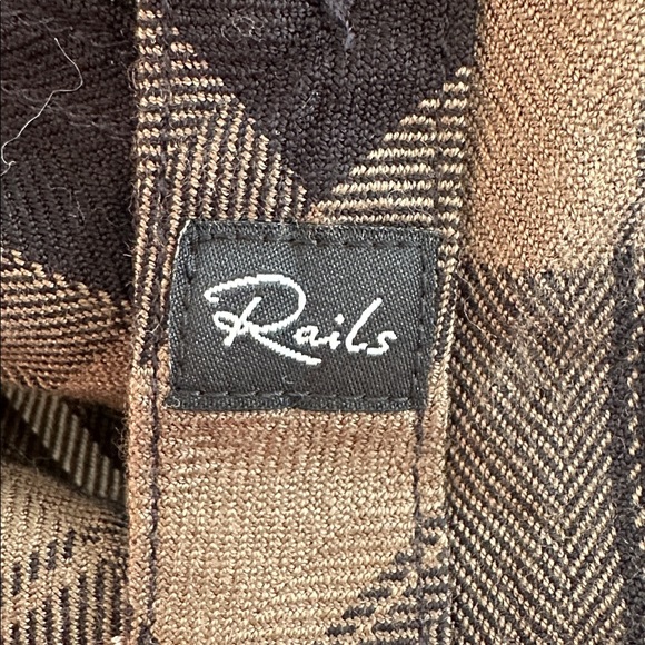 Rails Hunter Black Olive Ivory Plaid Button Up Shirt - Picture 8 of 12